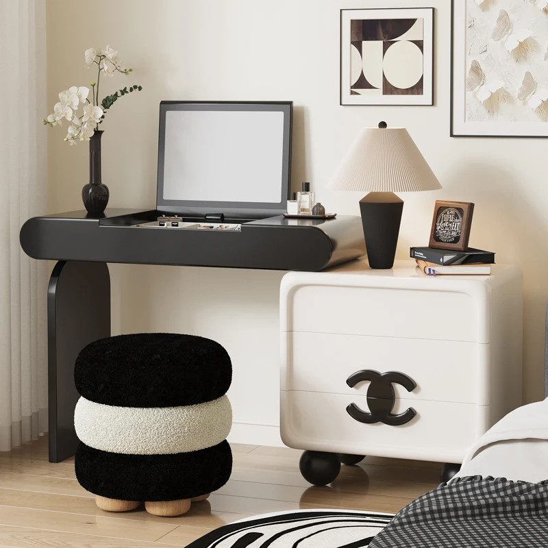 

Luxury Home Furnishings Makeup Table With Mirror And Stool Modern Makeup Storage Device Dressing Table With Mirror Furniture