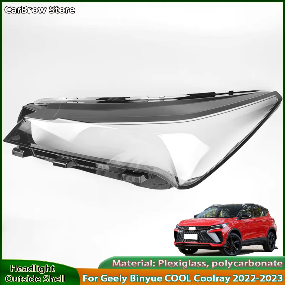 

Transparent Headlight Shell Lens For Geely Binyue COOL Coolray 2022-2023 Headlamp Cover Plexiglass Auto Replacement Parts
