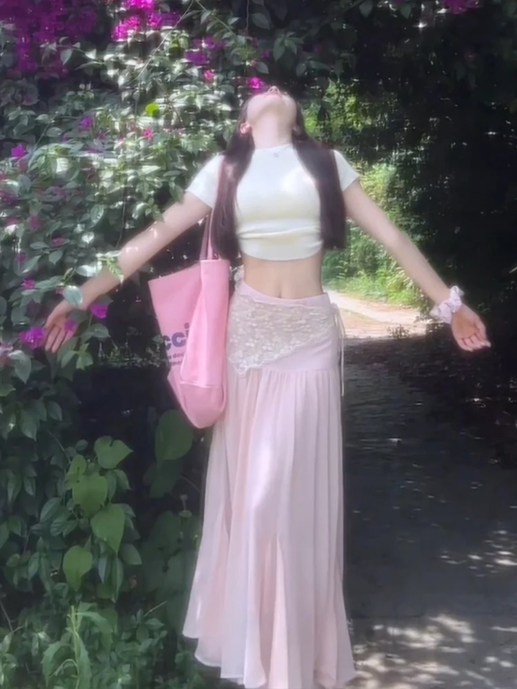 

Комплект для похудения: вязаный топ с высокой талией и юбка-карандаш для полных женщин, повседневный летний наряд