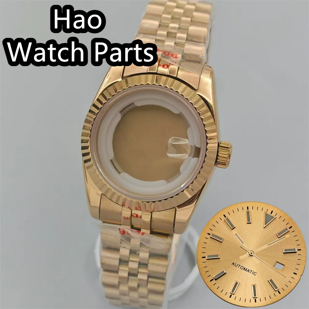 BLIGER 31 мм водонепроницаемый корпус из нержавеющей стали с сапфировым стеклом и циферблатом, ремешок для стрелок для женщин, подходит для NH05, механизм, дата