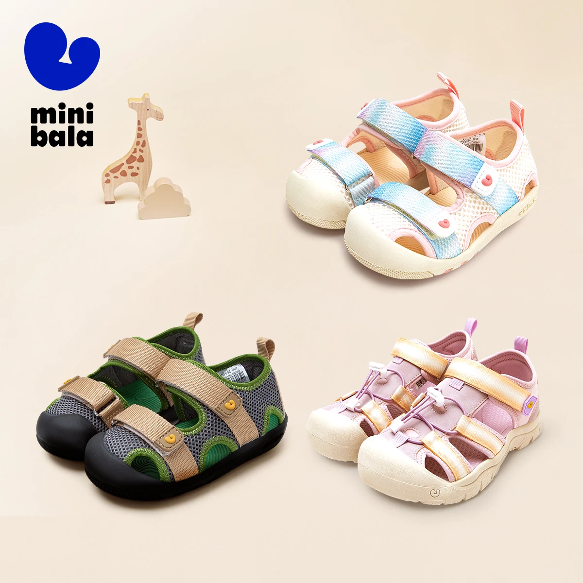 

Детские спортивные сандалии Mini Bala для мальчиков и девочек, обувь для полоскания, новинка лета 2024, удобные быстросохнущие сетчатые сандалии