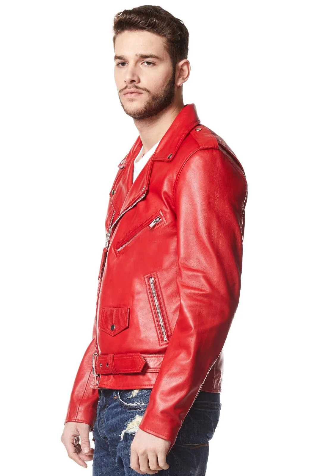 Turn-lapel Pu Jacket Coat Outside Spring and Autumn Street Trendy Men\'s Personality Simple Punk Fan Coat  winter jacket men