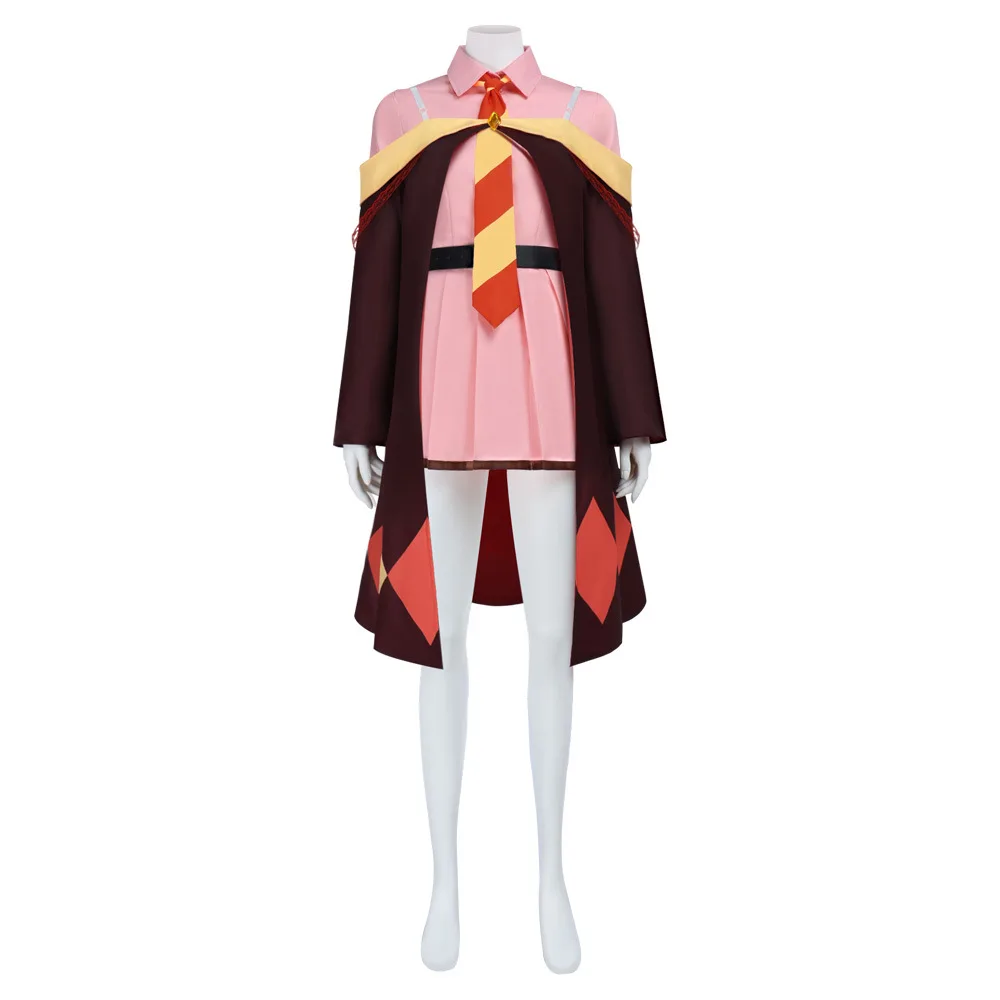Anime God's Blessing on this Megumin Cosplay Costume Women Sorceress Dress Outfits Megumin Cos Wig Dress Halloween Cos Costumes