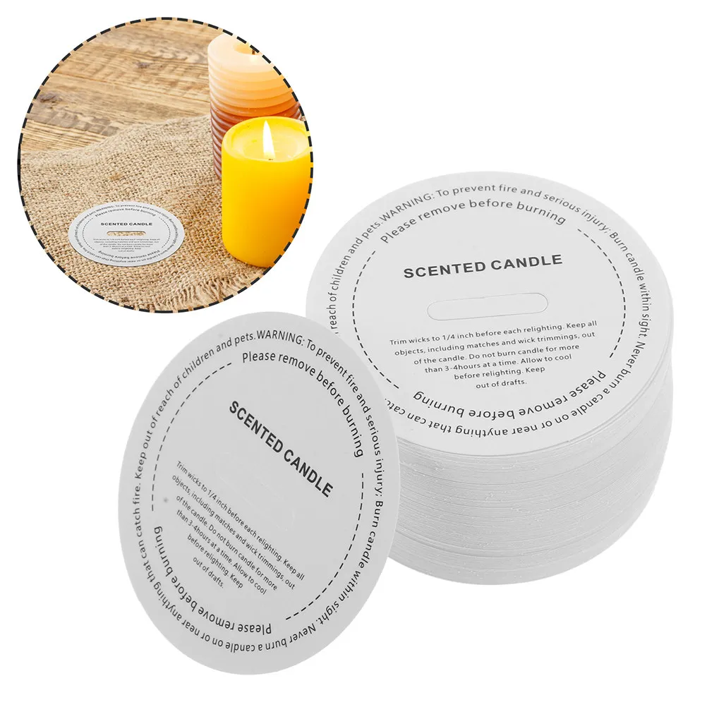 50Pcs Wax Round Protective Covers White Cardboard Drip Protectors for Aromatherapy Candles Jar Candles DIY Making