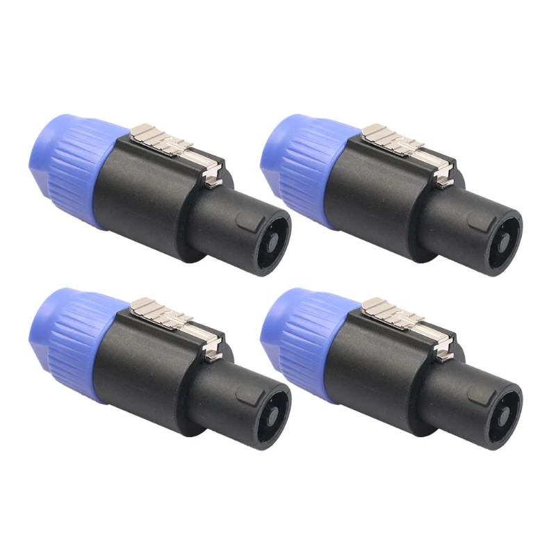 ADWE 4pcs 4 Pole Speaker Plug Twist Lock Cable Connector For Neutrik Speakon NL4FC