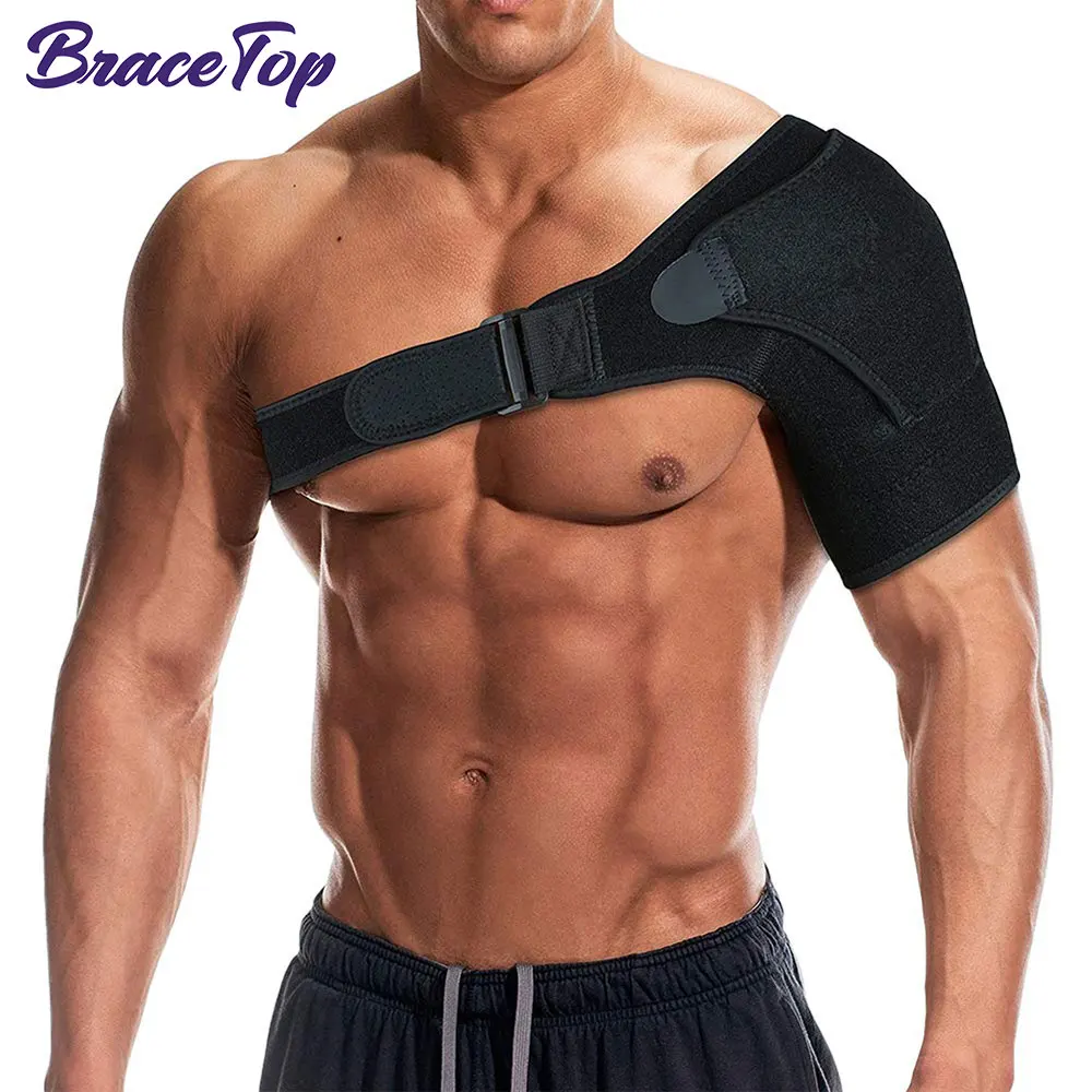 Shoulder Support with Pressure Pad, Adjustable Shoulder Brace for Torn Rotator Cuff, Tendonitis, Dislocation, AC Joint, Bursitis