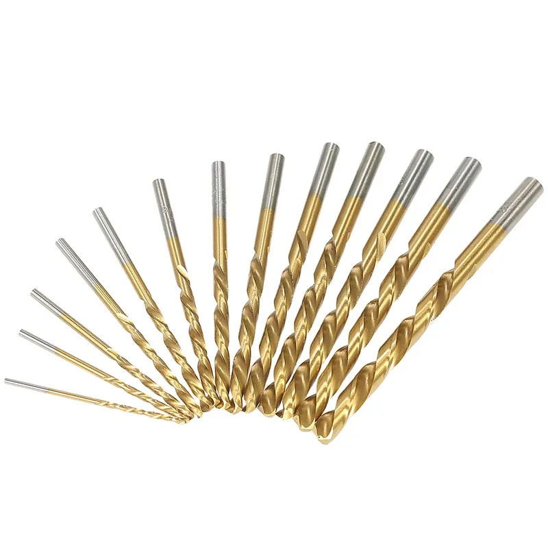 13-teiliges Set für Linkshänder-Bohrer, Schnellarbeitsstahl, Titannitrid-beschichtet, für Metall- und Holzbearbeitungswerkzeuge – Detail 8