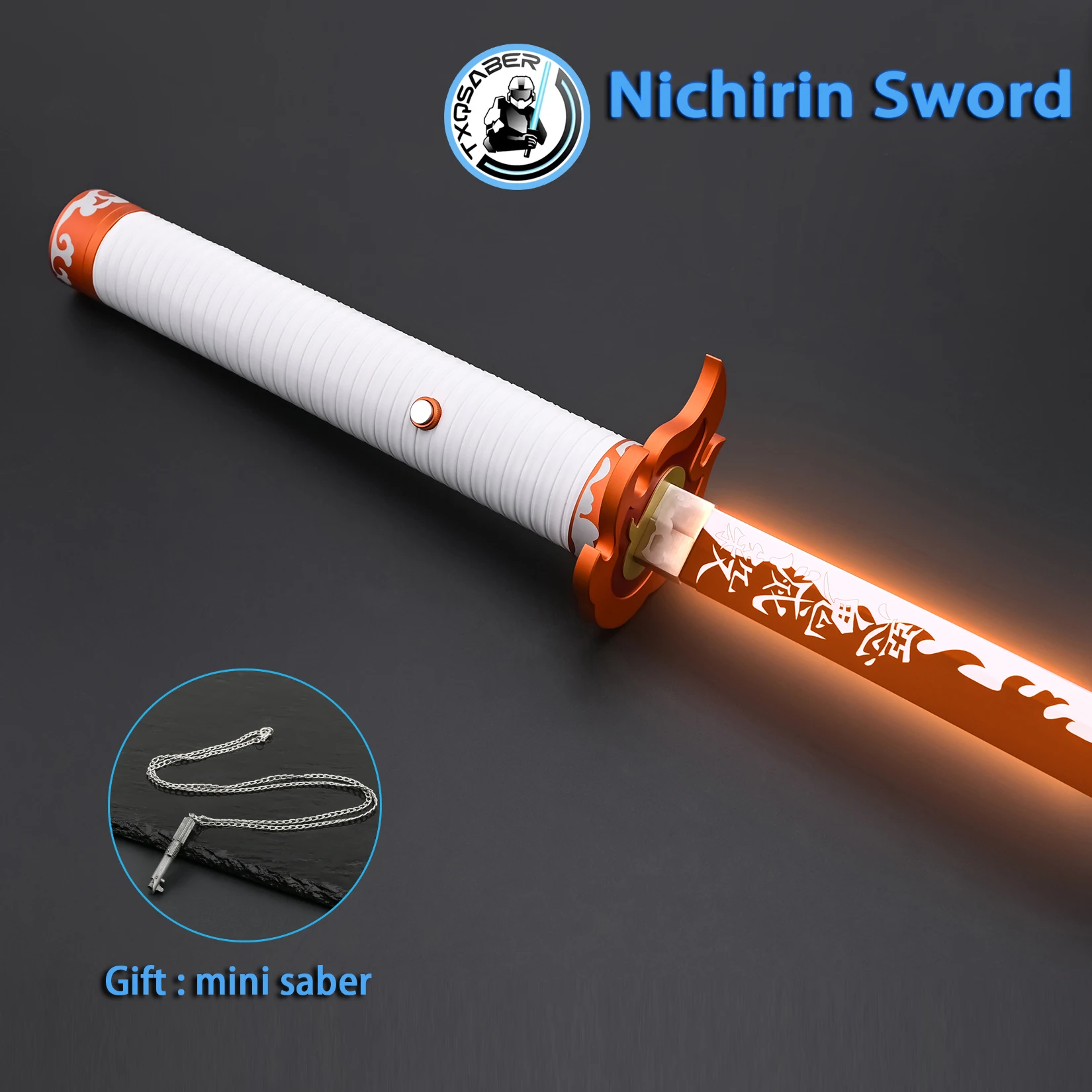 

Лазерный меч Nichirin Blade TXQSTUDIO NoePixel с плавным движением, металлической рукоятью, управлением по Bluetooth, изменением цвета, для косплея, FOC