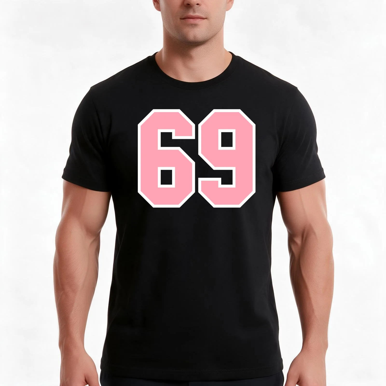 69 Number sixty nine Girls Jersey T-Shirt, Summer Casual Cotton Tee, Oversized Streetwear Tops, Vintage Graphic Print