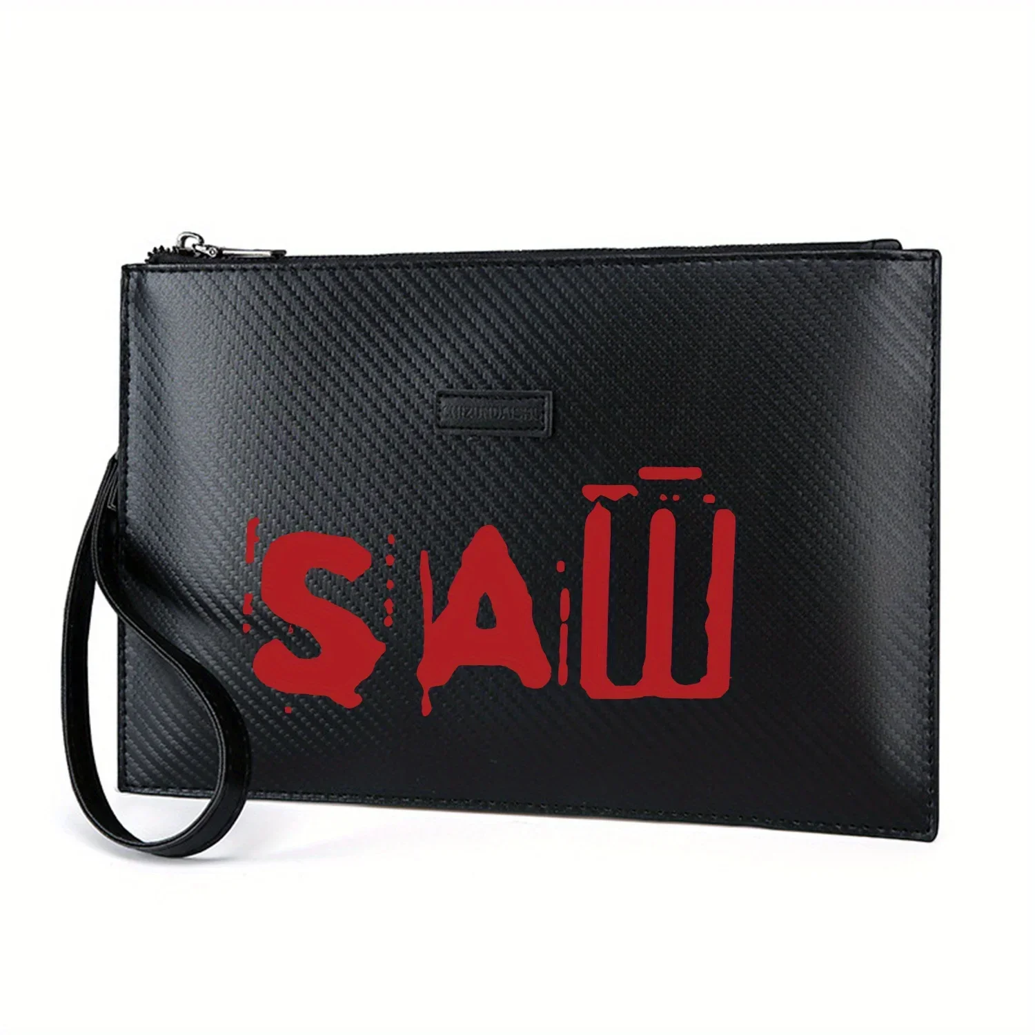 

Bloody Red Letters Title Movie. Men's Handbag Elegant Printed PU Fashionable And Practical For Everyday Carry