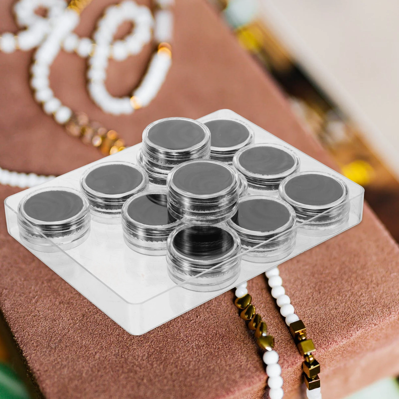 

Clear Acrylic Gemstone Display Box Lightweight Storage Container for Jewelry Rings Beads Brooch Pins Medal Lapel Holder