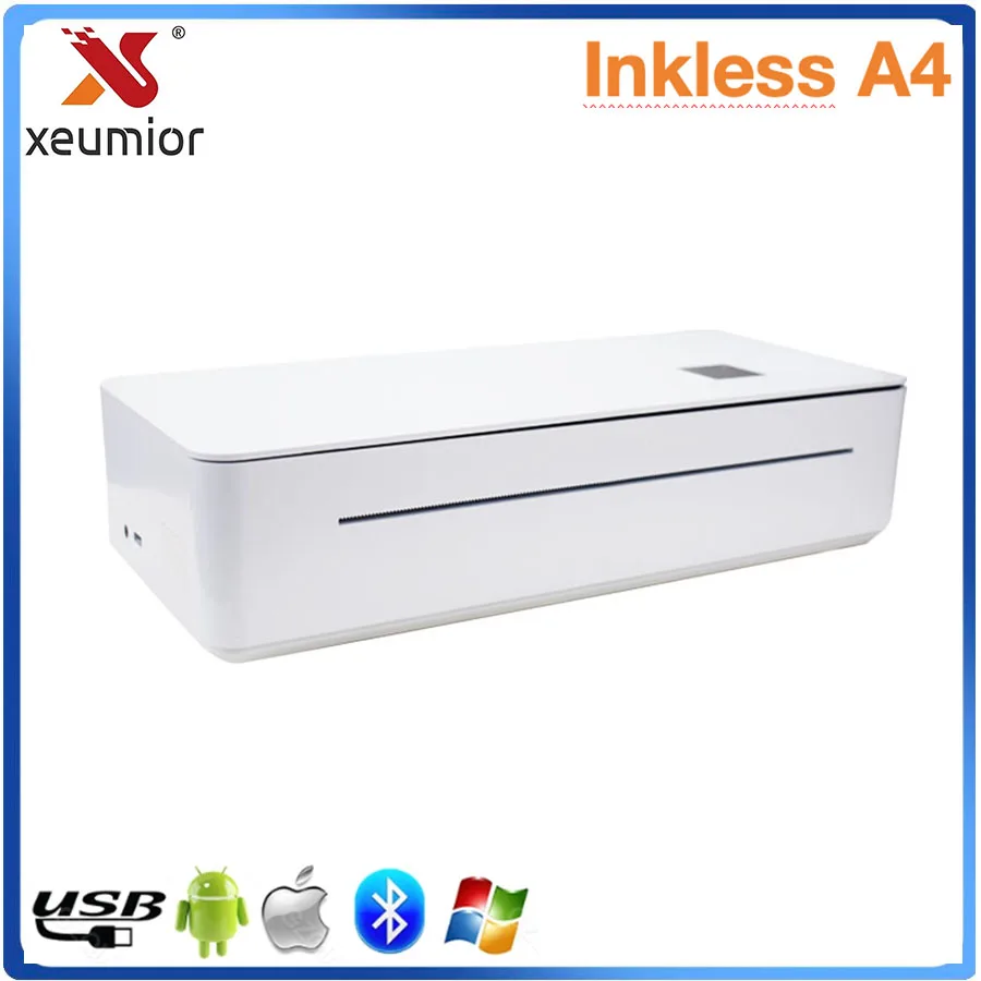 

300 DPI Portable Inkless A4 Mini Thermal Photo Printer Wireless Mobile PDF Document Printer A4 Office for Android/IOS/Win