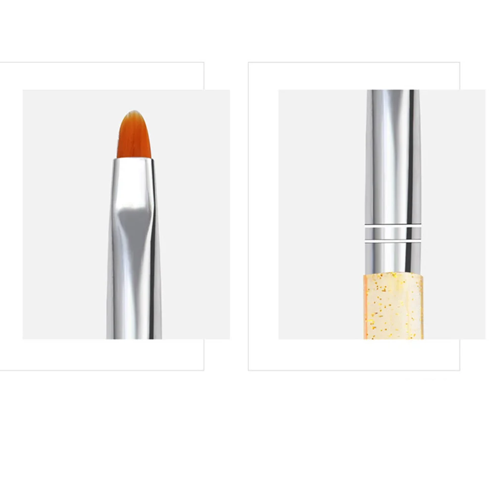 

14pcs Gel Art Pen Set 7 Transparent 7 Golden Lightweight Nail Painting Brush For Fine Lines Flowers Patterns Manicure