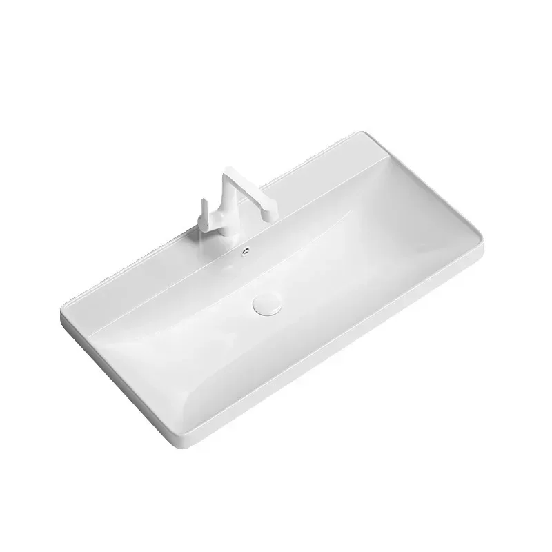 

Bathroom counter basin, semi-recessed, large-capacity toilet basin