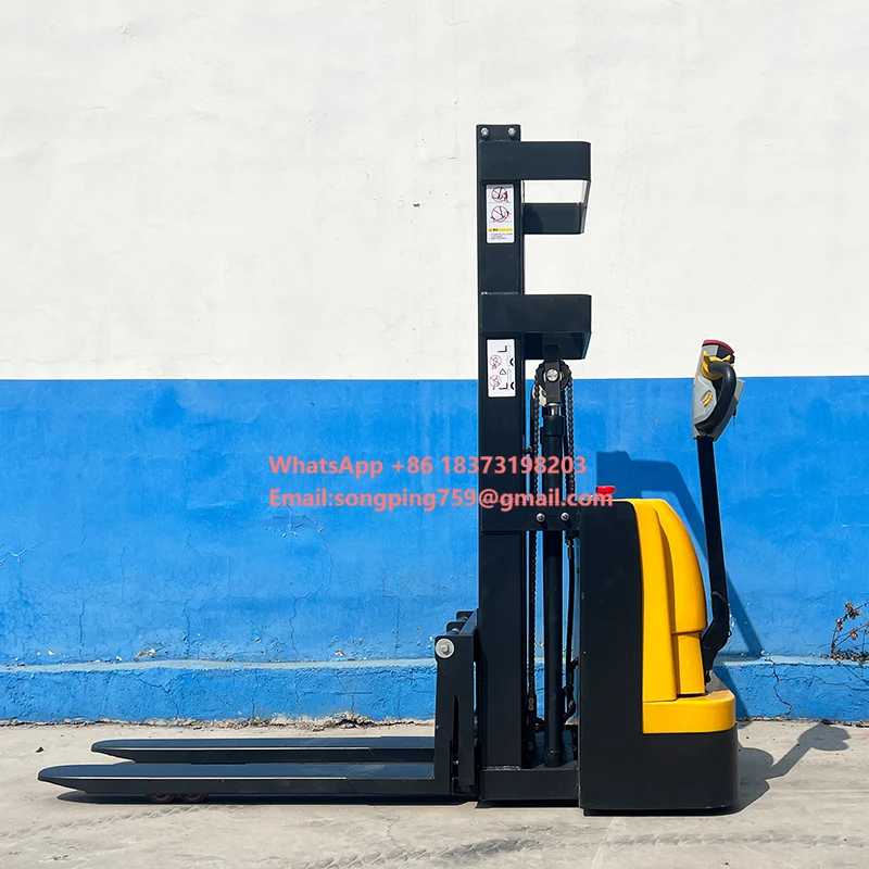 High Quality 1500Kg Electric Forklift  Hand  with Portable Self Lift Ability Fork Mini Forklift  Lift Portable Stacker