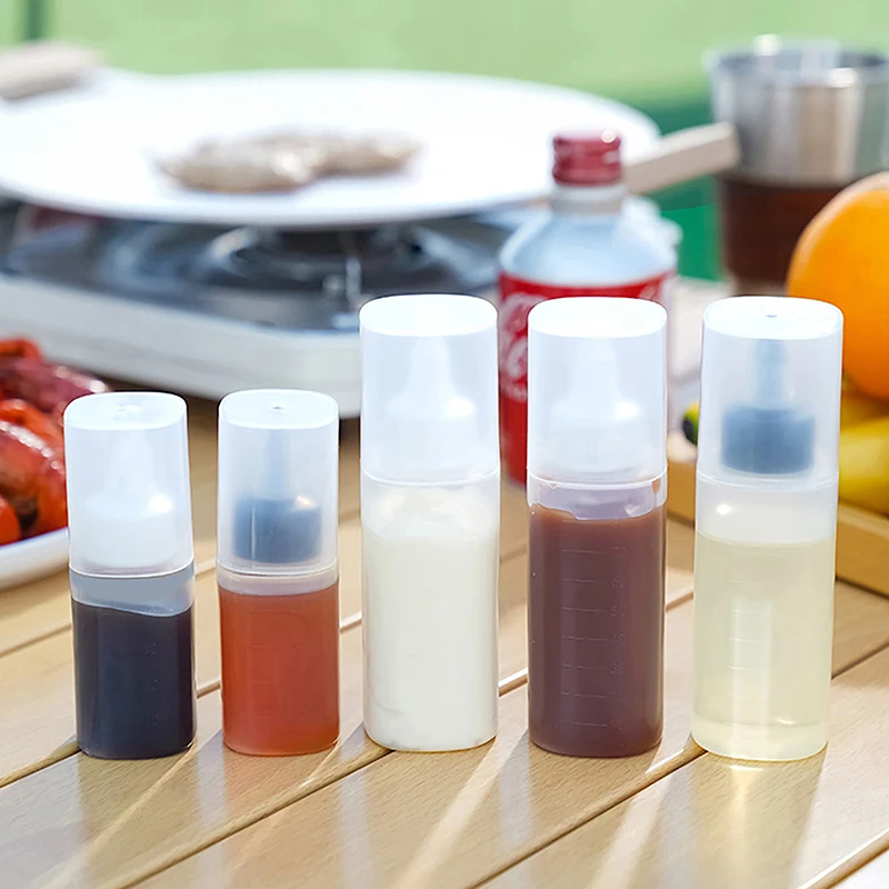 Mini Caixa de Temperos Portátil, Garrafa de Condimentos, Dispensador de Óleo, Ketchup e Mostarda, Gadget para Cozinha e Picnics