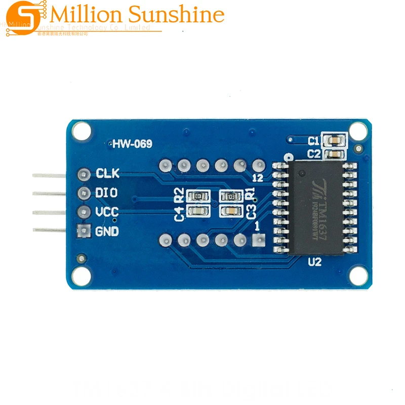Digital LED Display Module para Arduino, 7 segmentos, 0, 36 Polegada, ânodo vermelho tubo, quatro Serial Driver Board Pack, TM1637, 4 Bits