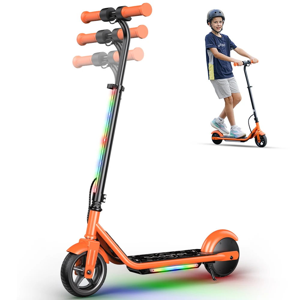 K2Pro Elektrische Scooter voor Kinderen van 6-12 jaar, 150W E-Scooter Rijd Speelgoed, 6,5 inch Kinder E-scooter, 3 Snelheden, LED Verlichting, Verstelbaar - afbeelding 2