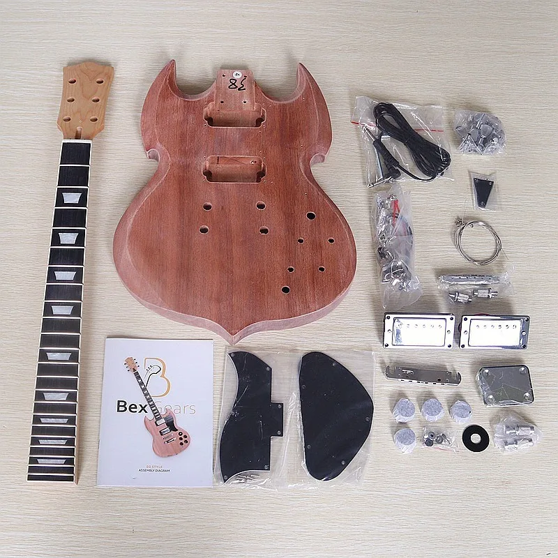 

Professional SG Electric Guitar Set Portable Entry-level Semi-finished DIY SG Electric Guitar Set Convenient Guitar Accessories
