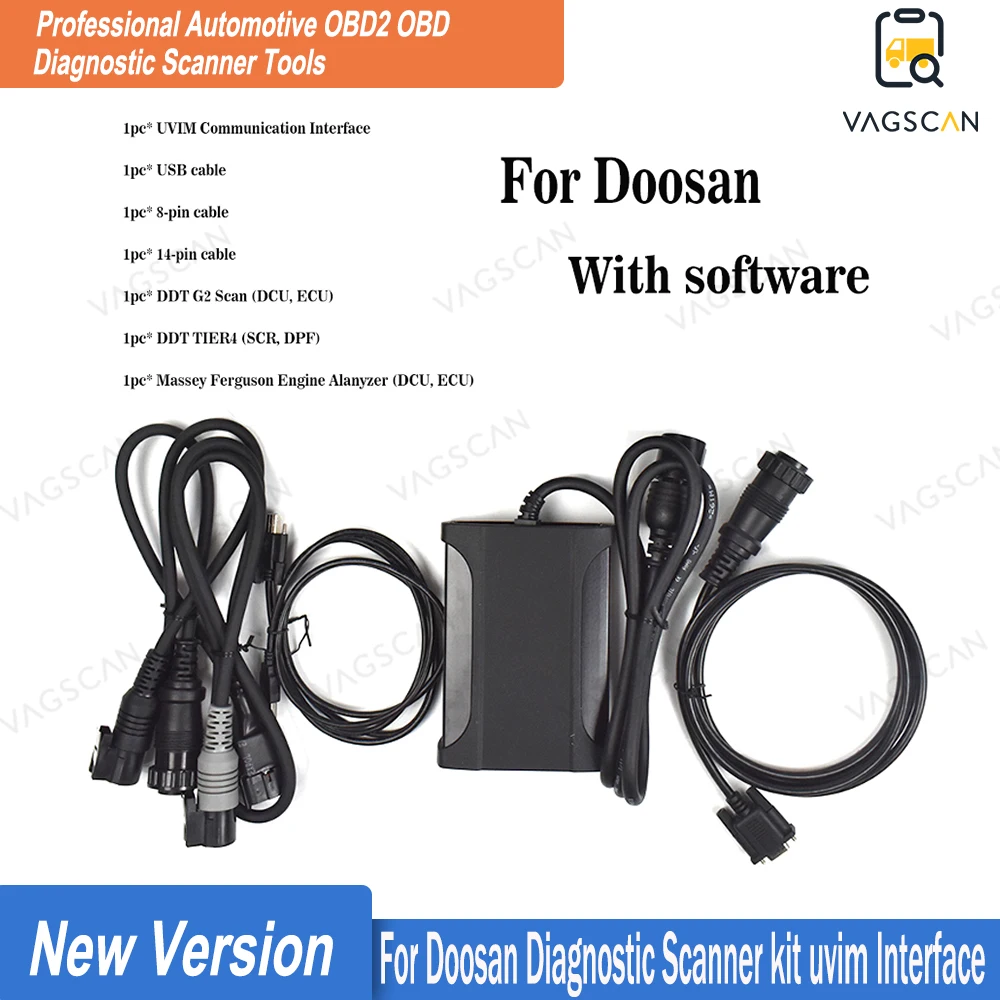 

Heavy Duty Diagnostic tool for Doosan Diagnostic Scanner kit uvim Communication Interface Forklift Excavator Loader Diagnosis