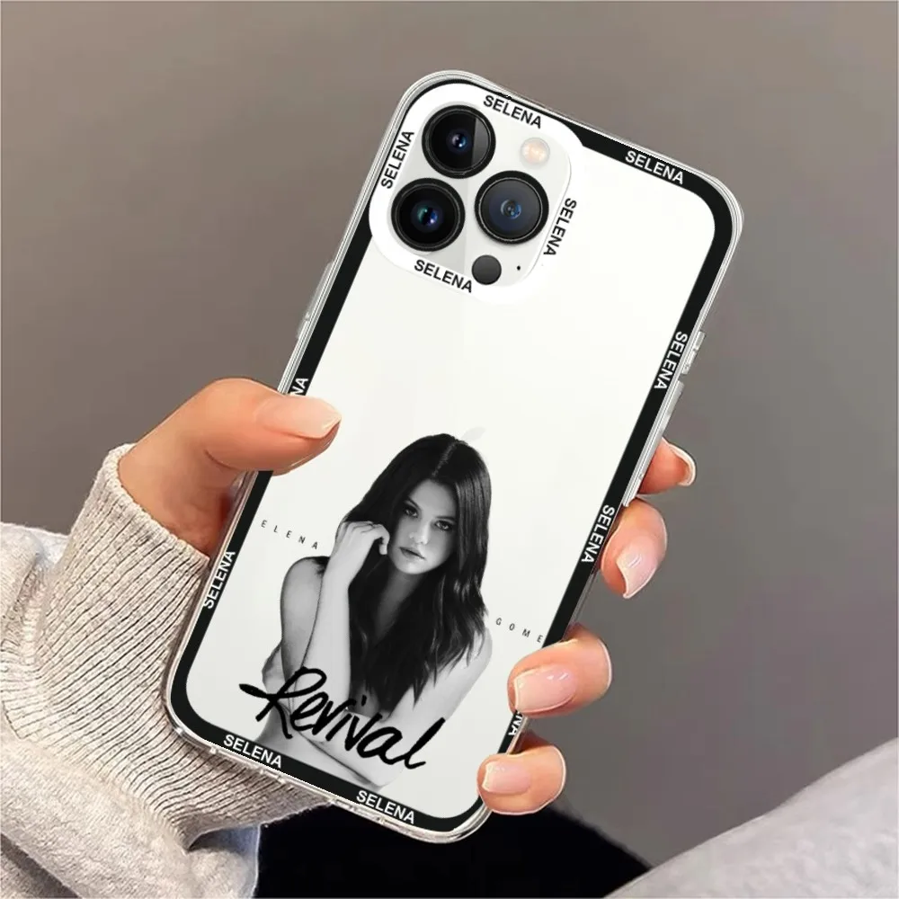 Singer Selena Gomez Phone Case For iPhone 11 12 Mini 13 14 15 Pro Max Transparent Shell