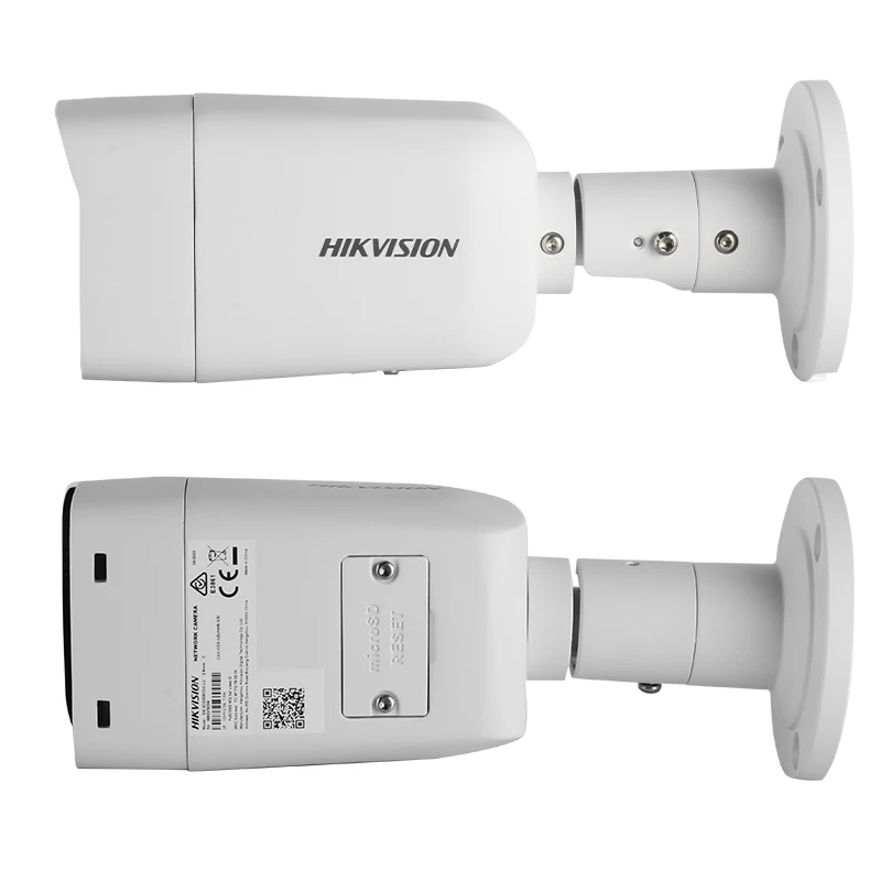 Imagem -04 - Hikvision-câmera ip Acusense Network Bullet Visão Noturna Alarme de Áudio Cartão sd Proteção de Segurança 8mp Cam £ 40m 4k