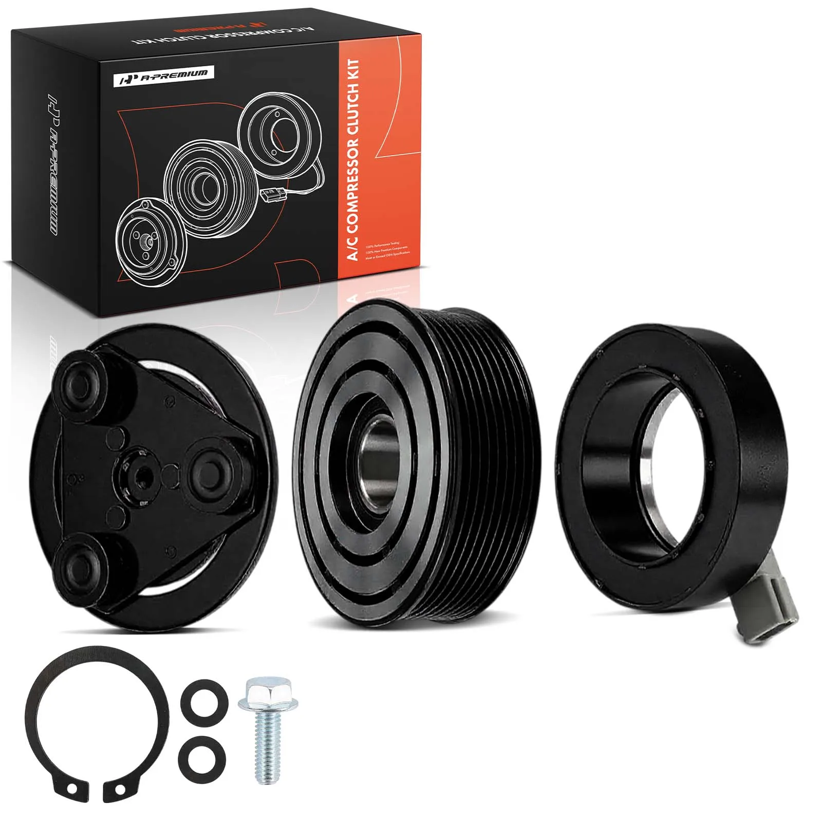 A-Premium AC Compressor Clutch Kit for Dodge Ram 2500 Ram 3500 2006-2009 Ram 4500 Ram 5500 2008-2010