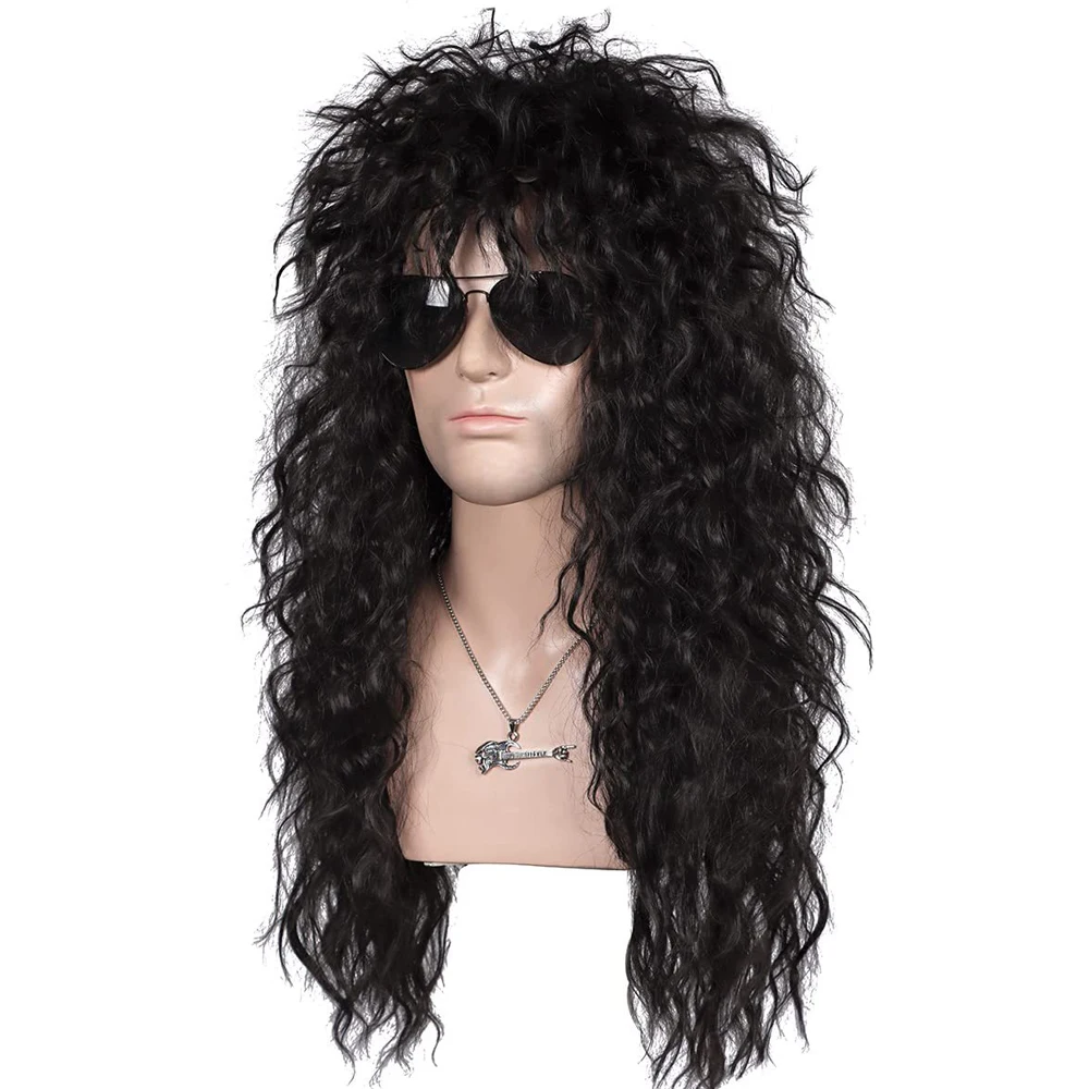 Mullet Wig 80s 90s Outfit Accessories Men,Blond Men's Heat Resistant Synthetic Hair Wigs Wig Hippie Cosplay Costume Accessories - Image 4