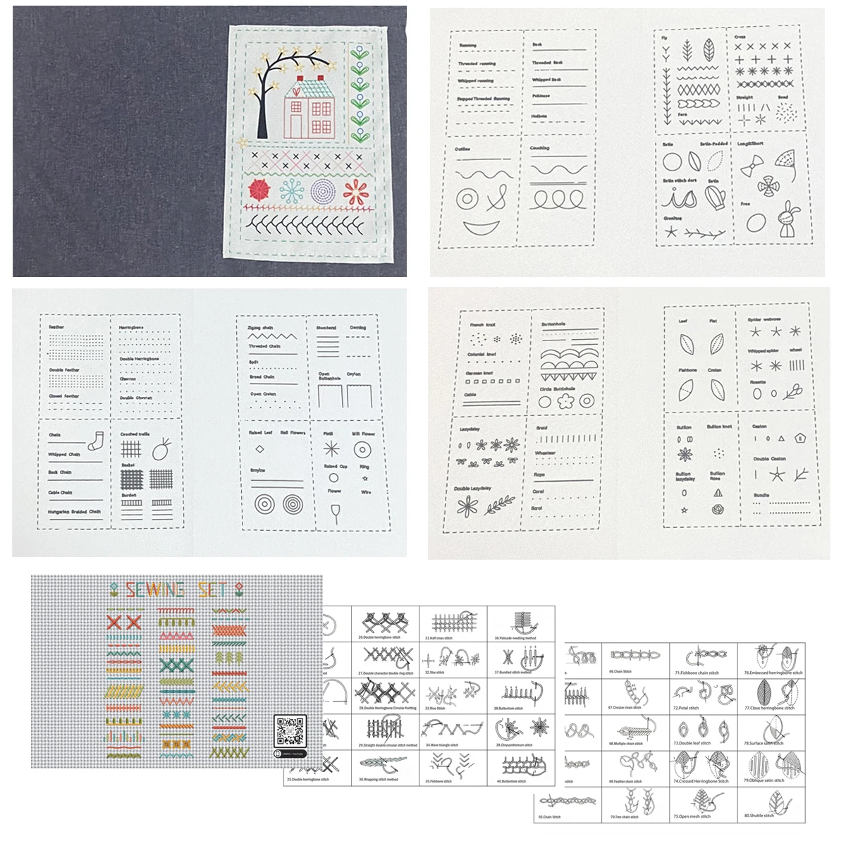 DIY Kreatives Nähset, Stickbuch für Anfänger – Lernen und üben Sie Handnähtechniken – Detail 8