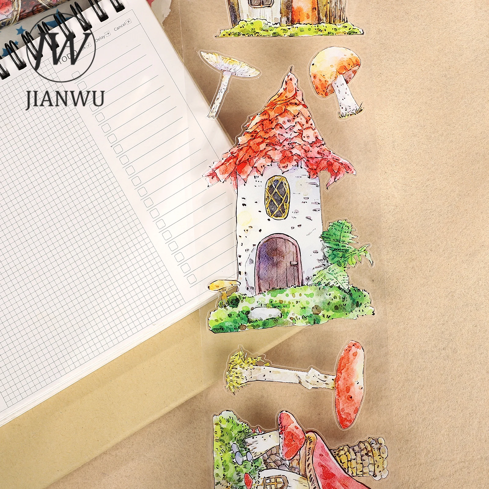 JIANWU 80 مللي متر * 500 سنتيمتر خمر الغابات النبات منزل المشهد المواد الكولاج سكرابوكينغ PET الشريط الإبداعية DIY بها بنفسك مجلة القرطاسية