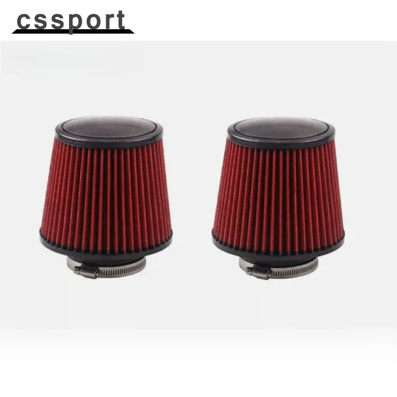 

Высокое качество, 2 шт., 3 дюйма, 76 мм, очиститель впуска с высоким расходом, сухой фильтр, сменный конус для впуска холодного воздуха, красный