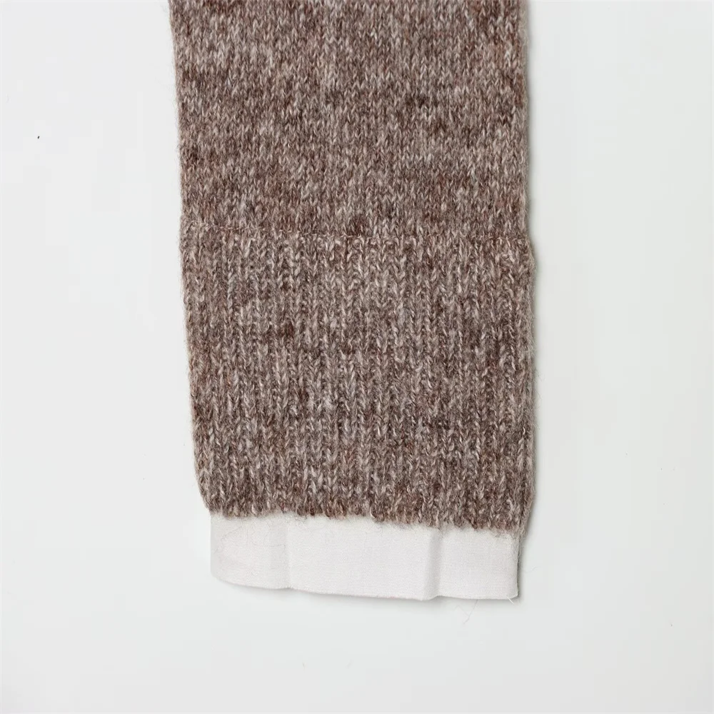 Autumn new women's clothing European and American style fashionable versatile color blocking knitted jacket