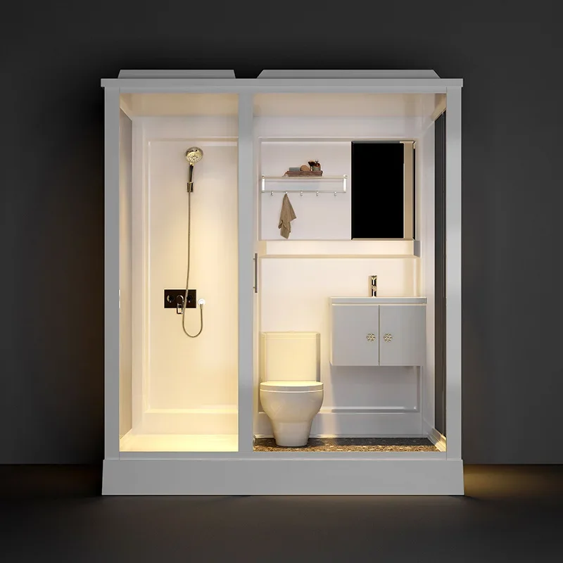 Luxury portable toilet and shower room Prefabricated bathroom Modular shower room with toilet