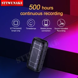 Mini voice activated recorder 500hours digital recording device professional sound dictaphone Listening audio micro record small