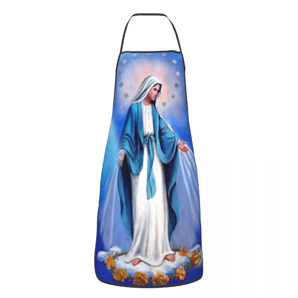 Custom Catholic Virgin Mary Aprons Men Women Our Lady of Fatima Adult Unisex Chef Bib Tablier Cuisine Cooking Baking Painting