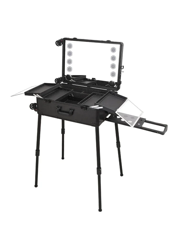 

Follow Makeup Box, Makeup Artist, Light Bracket, Trolley, 22 ", 24" Fireproof Board, Mirror, Makeup