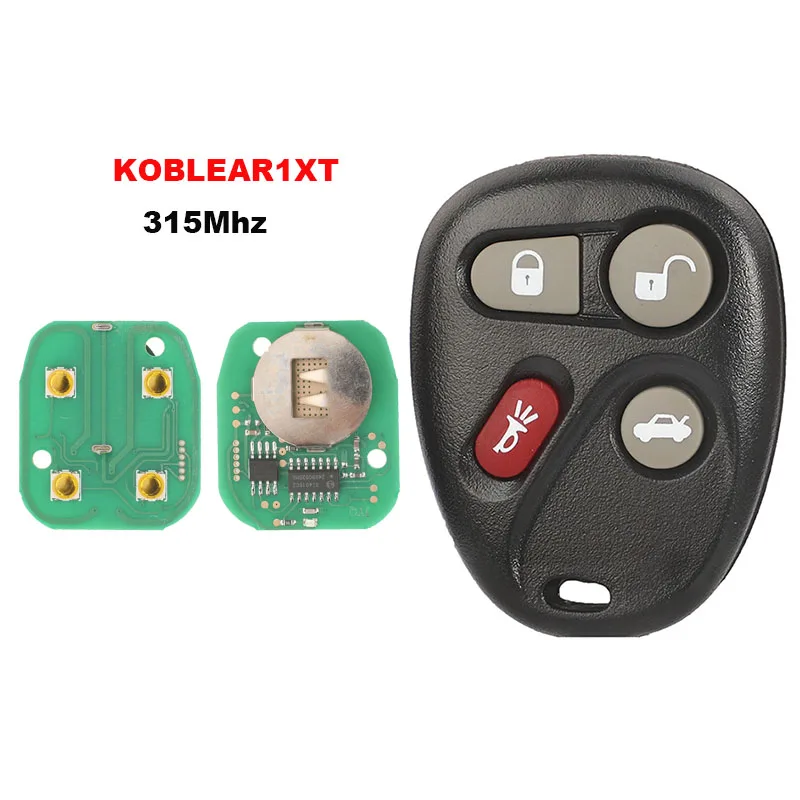 Remote Keyless Entry Key FCC ID KOBLEAR1XT Fob For Chevrolet Corvette 2001 2002 2003 2004 Silverado 1500 2500 3500 315Mhz