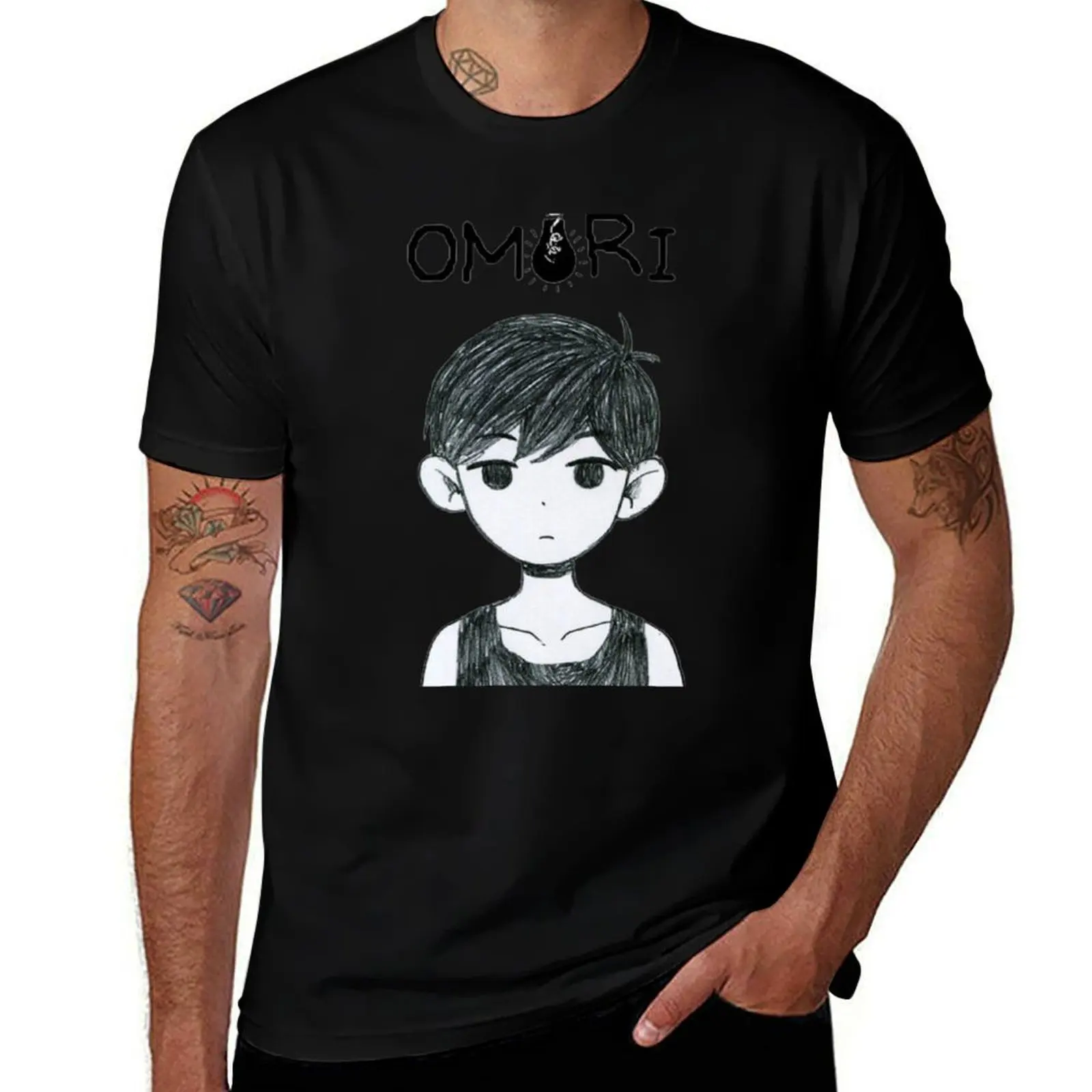 

omori merch T-Shirt t shirt man casual t shirts designer cotton t shirt pack T-Shirt