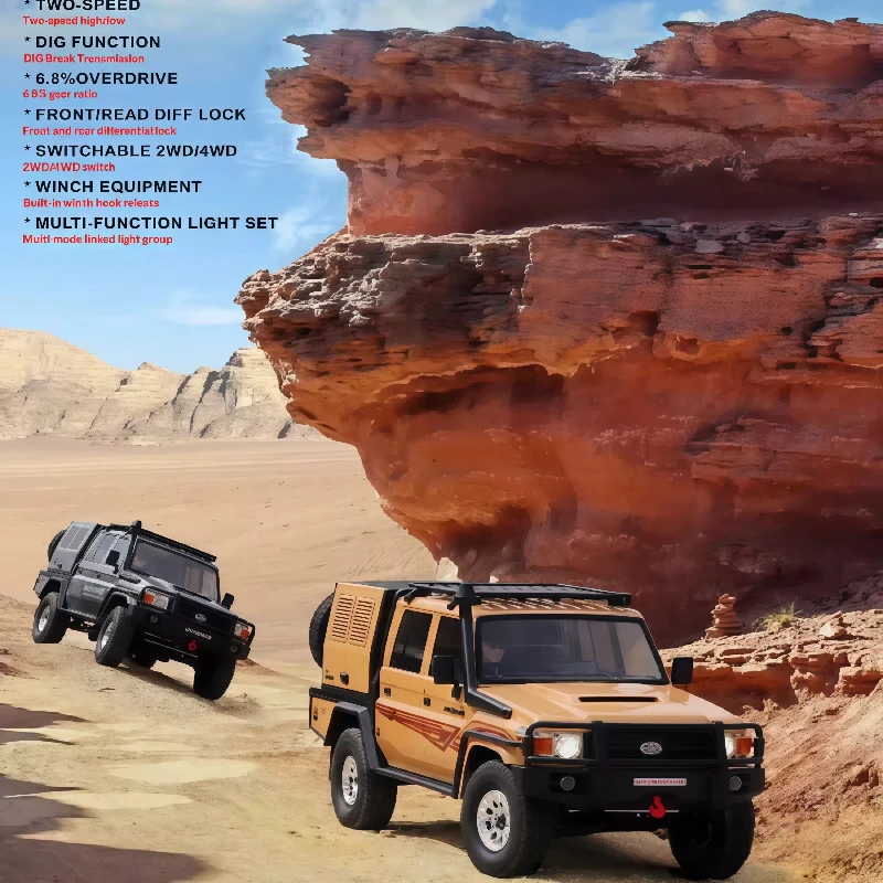 

RGT EX86160 1 10 Scale LC79 Commander Remote Control Crawler 4WD Electric Off Road Truck Detailed Body RC Model Car RTR