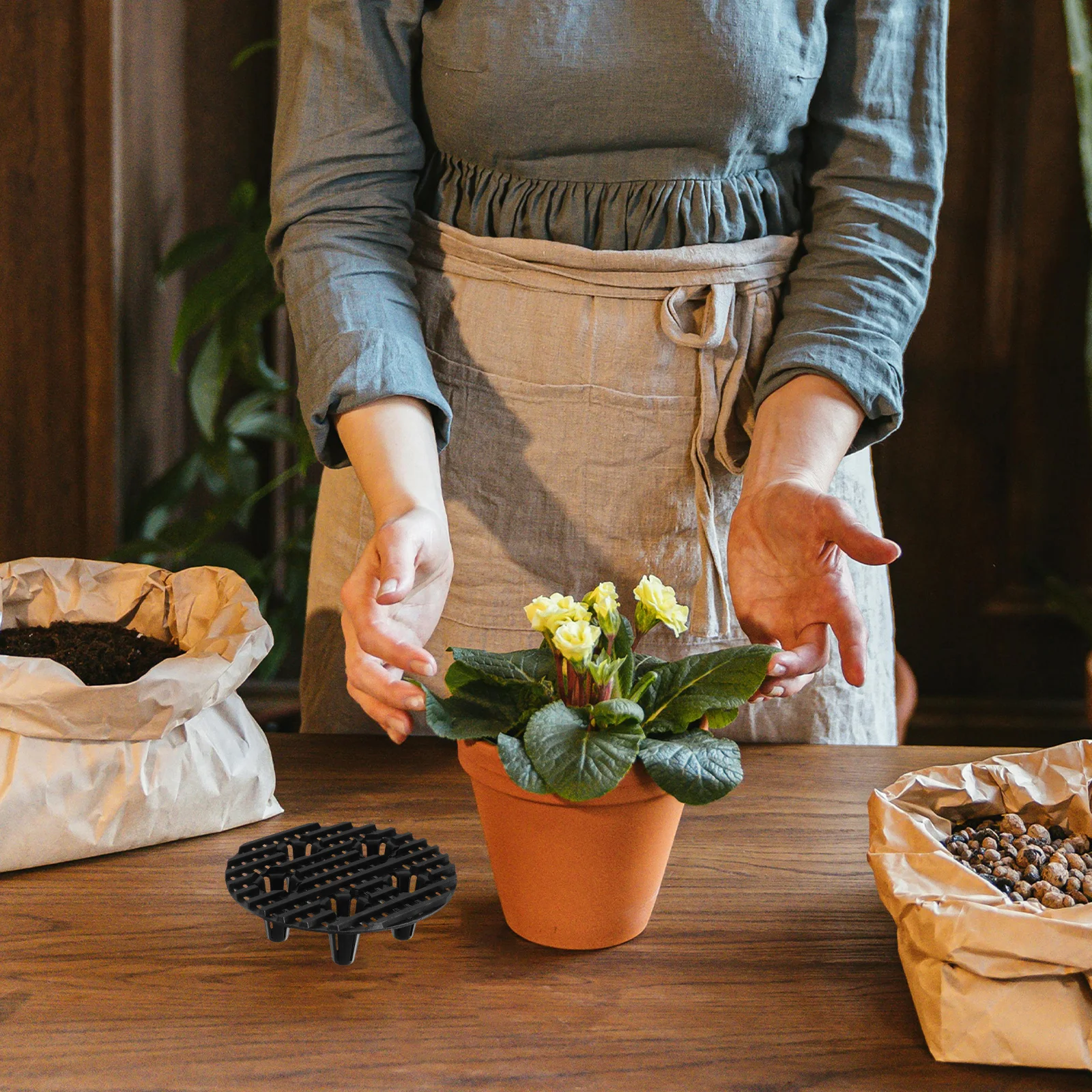 

10Pcs Plastic Flower Pot Feet Anti-Slip Gardening Pot Elevator for Patio Indoor Outdoor Plant Stands Root Protection Ventilation