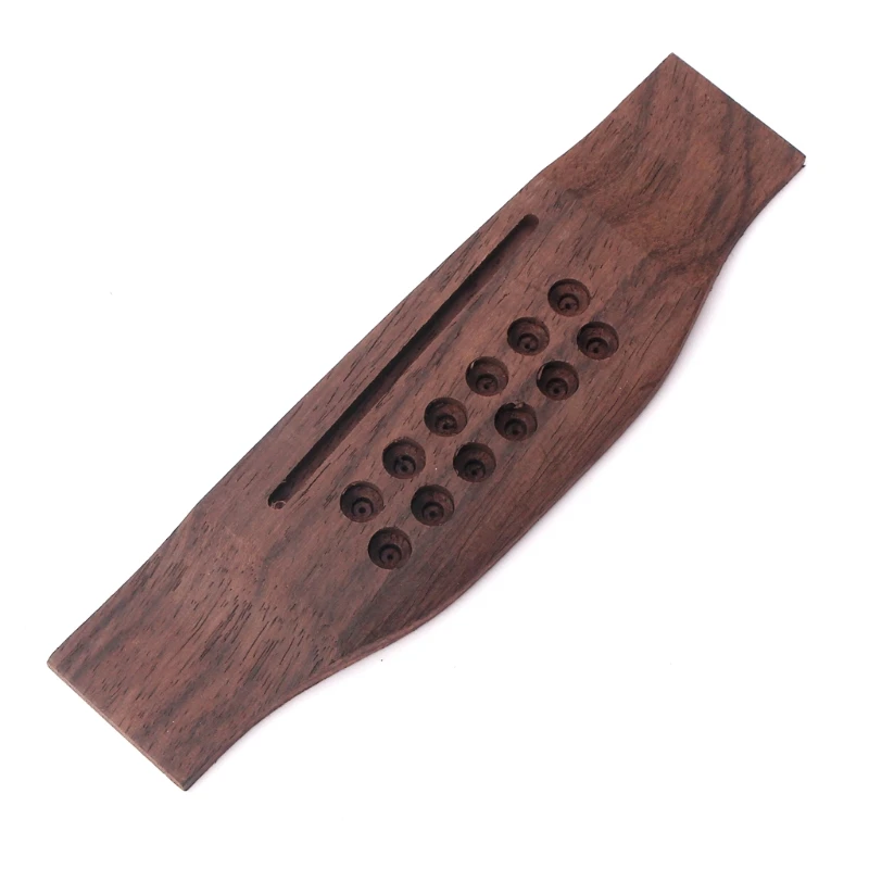 Rosewood Bridge for 12 String Acoustic Guitar Accessories Part Replacement