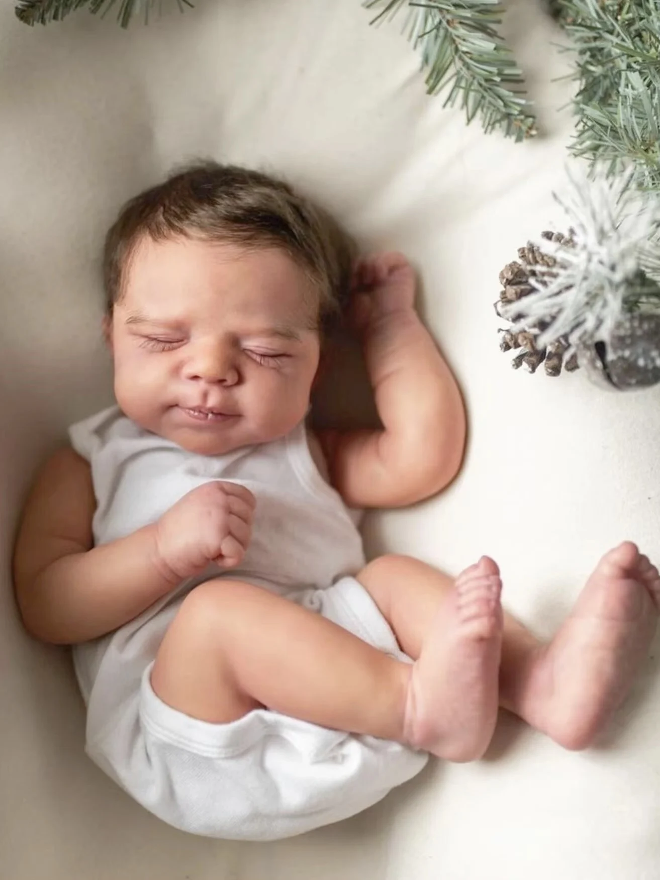 Cokela 20 pouces/50 cm ouvert, yeux bleus Reborn bébé poupée avec cheveux enracinés réaliste nouveau-né bébé garçon ou fille pour choisir