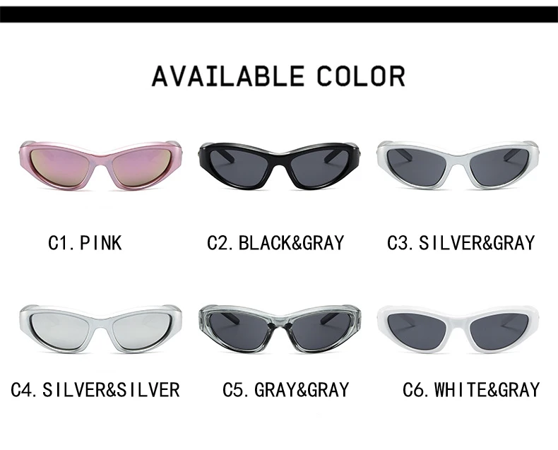 Stern Sonnenbrille für Frauen Männer Y2K Sport Punk Shades Marke Design Fünfzackigen Stern Uv400 Brillen Weibliche Brille – Detail 3