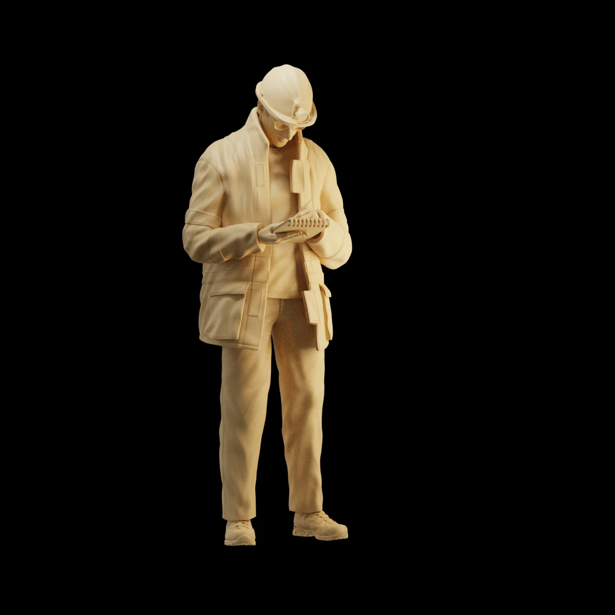 تمثال المنمنمات 1/64 عمال إدارة الطريق أداة شخصيات الطريق ثلاثية الأبعاد طباعة ديوراما دمية طاولة الرمل المشهد الدعائم عرض