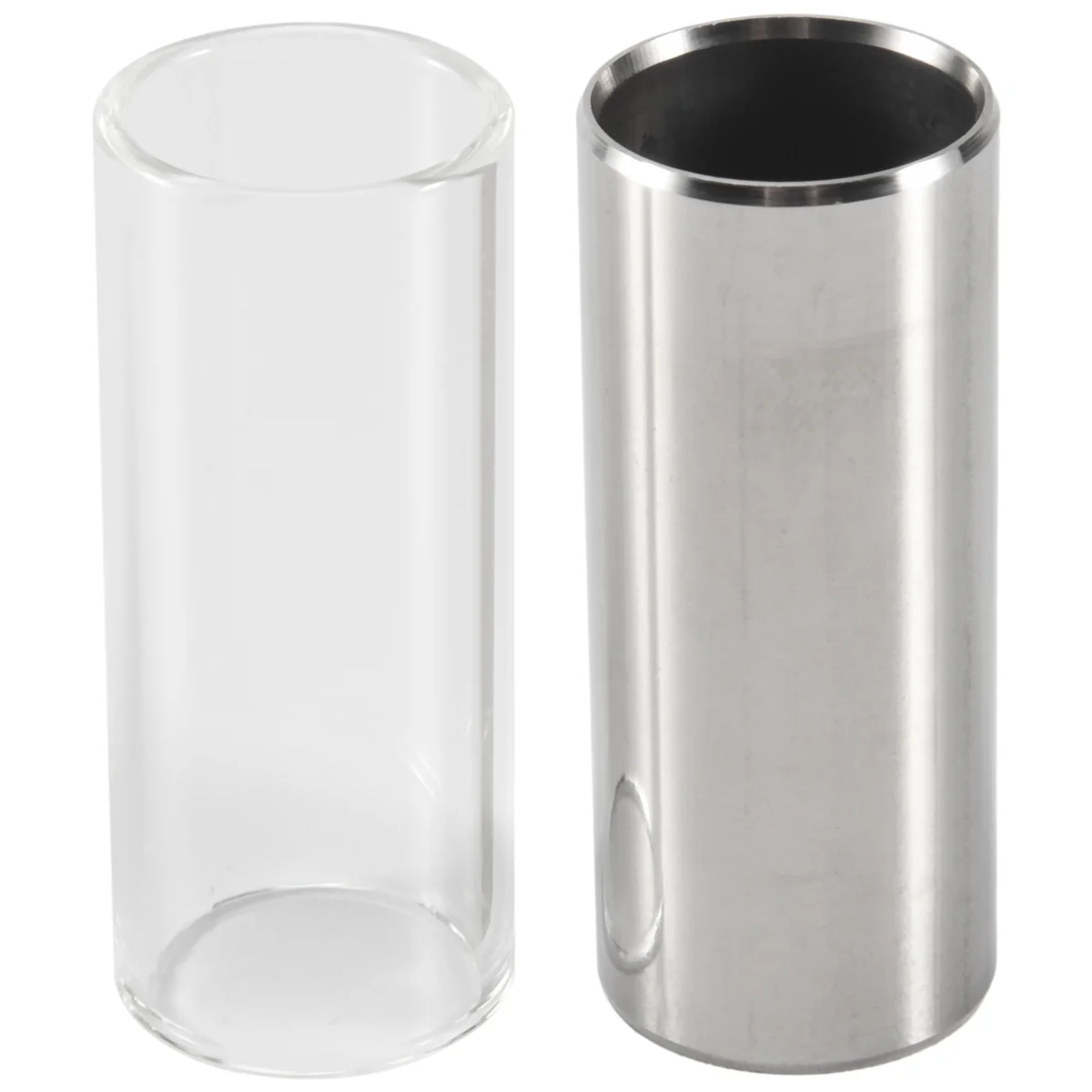 

AA85 2 Pieces Glass Slide and Metal Slide for Guitar, Bass, Medium (6 cm)