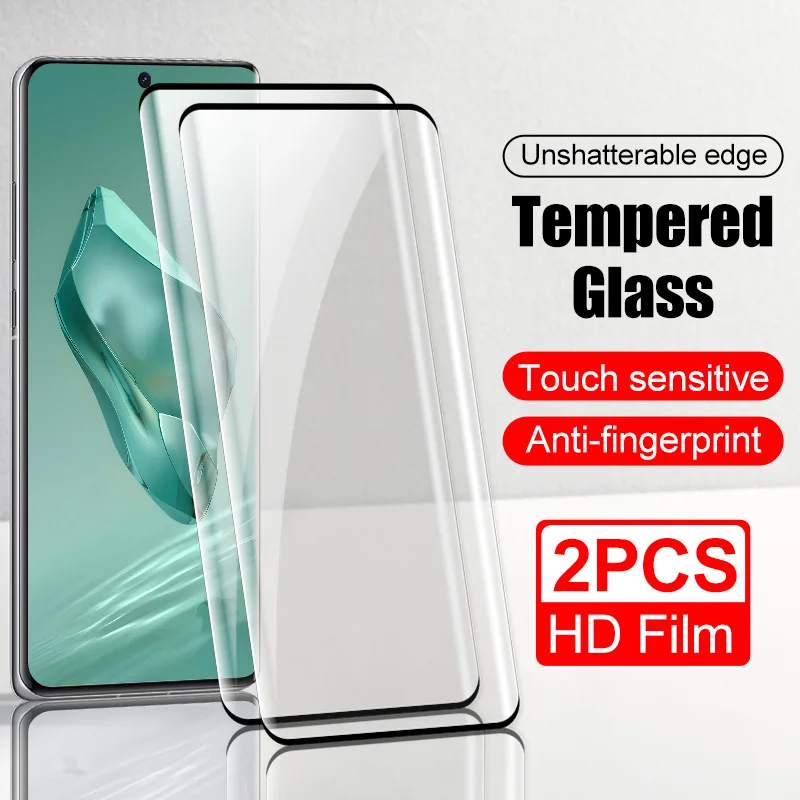 2Pcs full cover protective film for Oneplus 12 11 Glass smartphone screen protector for Oneplus 10 Pro 9 8 ACE 2 tempered glass