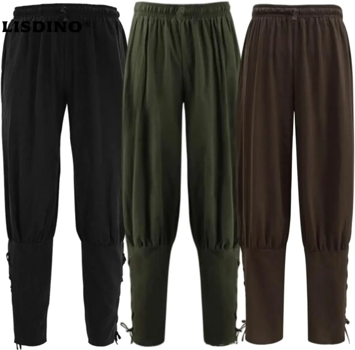 

Mens Womens Ankle Banded Pants Medieval Viking Pirate Cosplay Pants Renaissance Trousers For Adult Halloween Costumes For Women