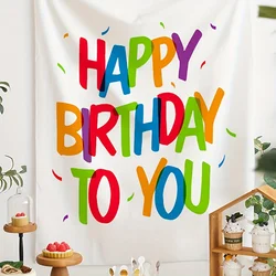 New Happy Birthday Background Tapestry Girls Boys Birthday Party Backdrop Banner