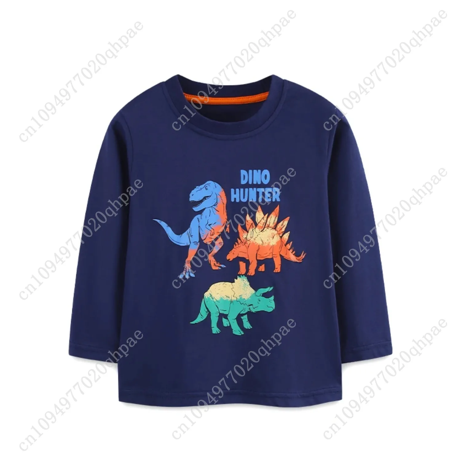 أوروبا وأمريكا أزياء ديناصور طباعة الأطفال بأكمام طويلة تي شيرت الخريف الصبي الجديد بأكمام طويلة السترة. #2