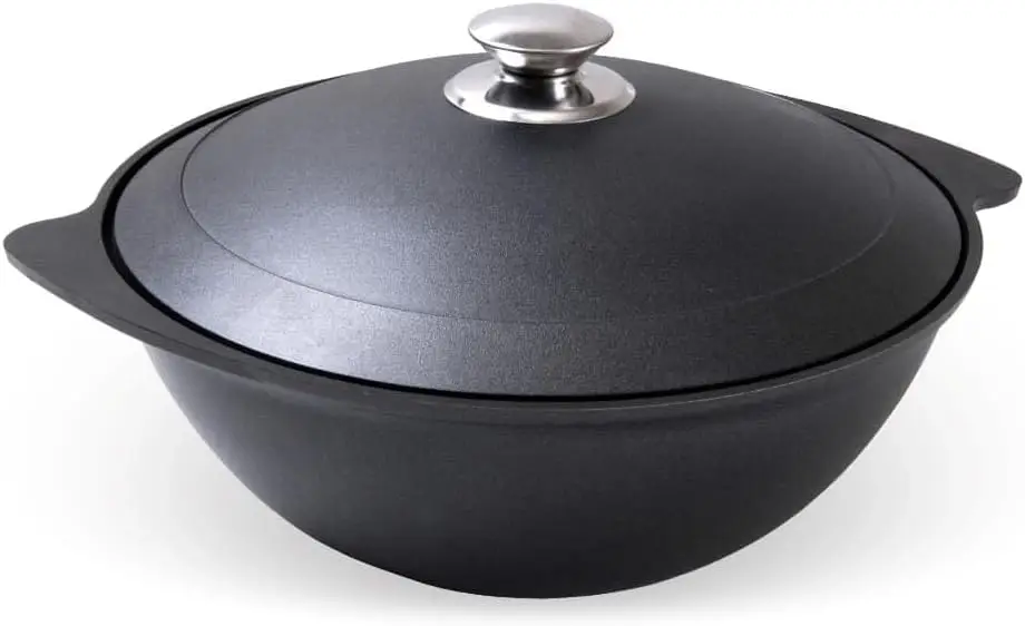 

Non-Stick Kazan for Making Pilaf with Glass Lid, Camping Cookware Dutch Oven Kitchen Pot (4.8-qt. (4.5 L))